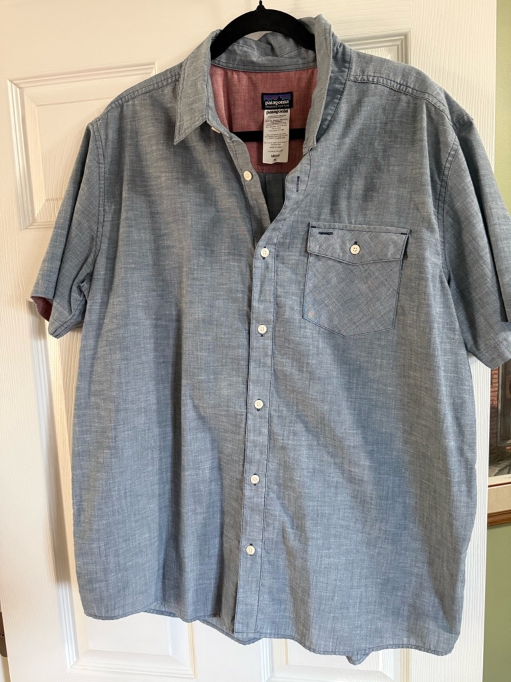 Patagonia Light Blue Short Sleeve Button-Down Shirt